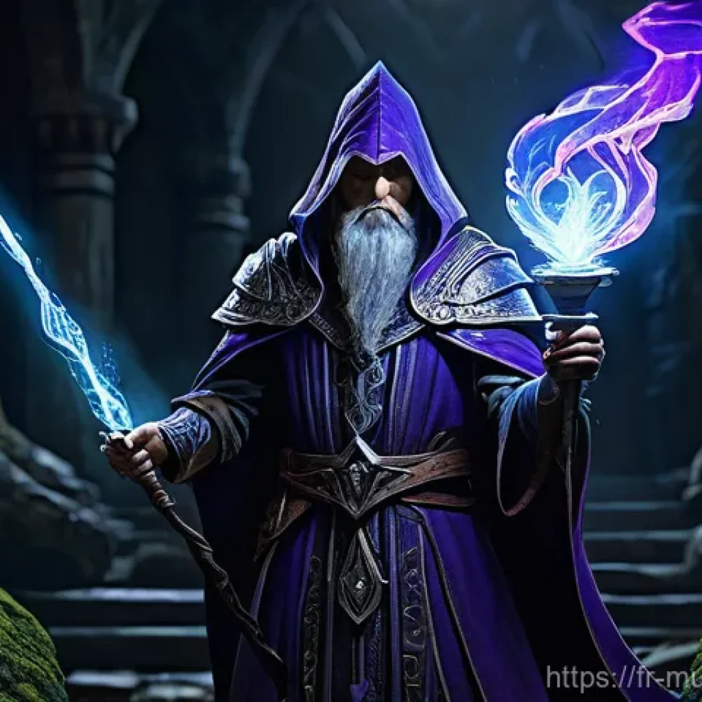 뮤 모나크 던전 공략 가이드 - Dark Wizard Unleashes Arcane Power in a Dungeon**
A powerful Dark Wizard, fully clothed in intricate...