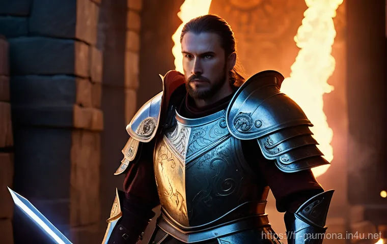 뮤 모나크 장비 강화 성공 확률 - **The Fateful Click of Reinforcement**
    A fantasy warrior, clad in intricately detailed, layered ...