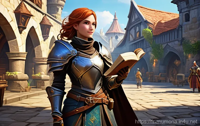 뮤 모나크 강화석 수급 방법 - **Prompt:** A determined female adventurer, clad in practical but stylish fantasy leather armor, dil...